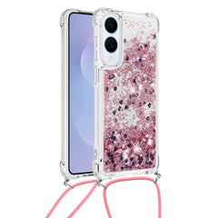 For Samsung Galaxy S25 Edge TPU Case Quicksand Phone Cover with Lanyard