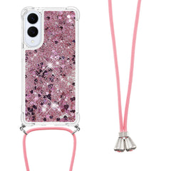 For Samsung Galaxy S25 Edge TPU Case Quicksand Phone Cover with Lanyard