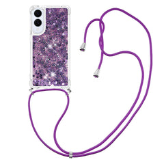 For Samsung Galaxy S25 Edge TPU Case Quicksand Phone Cover with Lanyard
