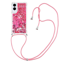 For Samsung Galaxy S25 Edge TPU Case Quicksand Phone Cover with Lanyard