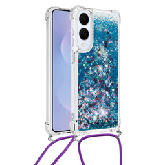 For Samsung Galaxy S25 Edge TPU Case Quicksand Phone Cover with Lanyard