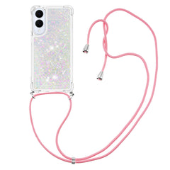 For Samsung Galaxy S25 Edge TPU Case Quicksand Phone Cover with Lanyard