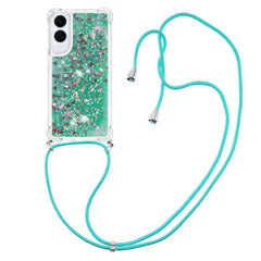For Samsung Galaxy S25 Edge TPU Case Quicksand Phone Cover with Lanyard