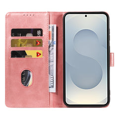 For Samsung Galaxy S25 Edge Case with 2Pcs Tempered Glass WANLONFENG WN Series Calf Texture Leather Phone Cover Big Cutouts