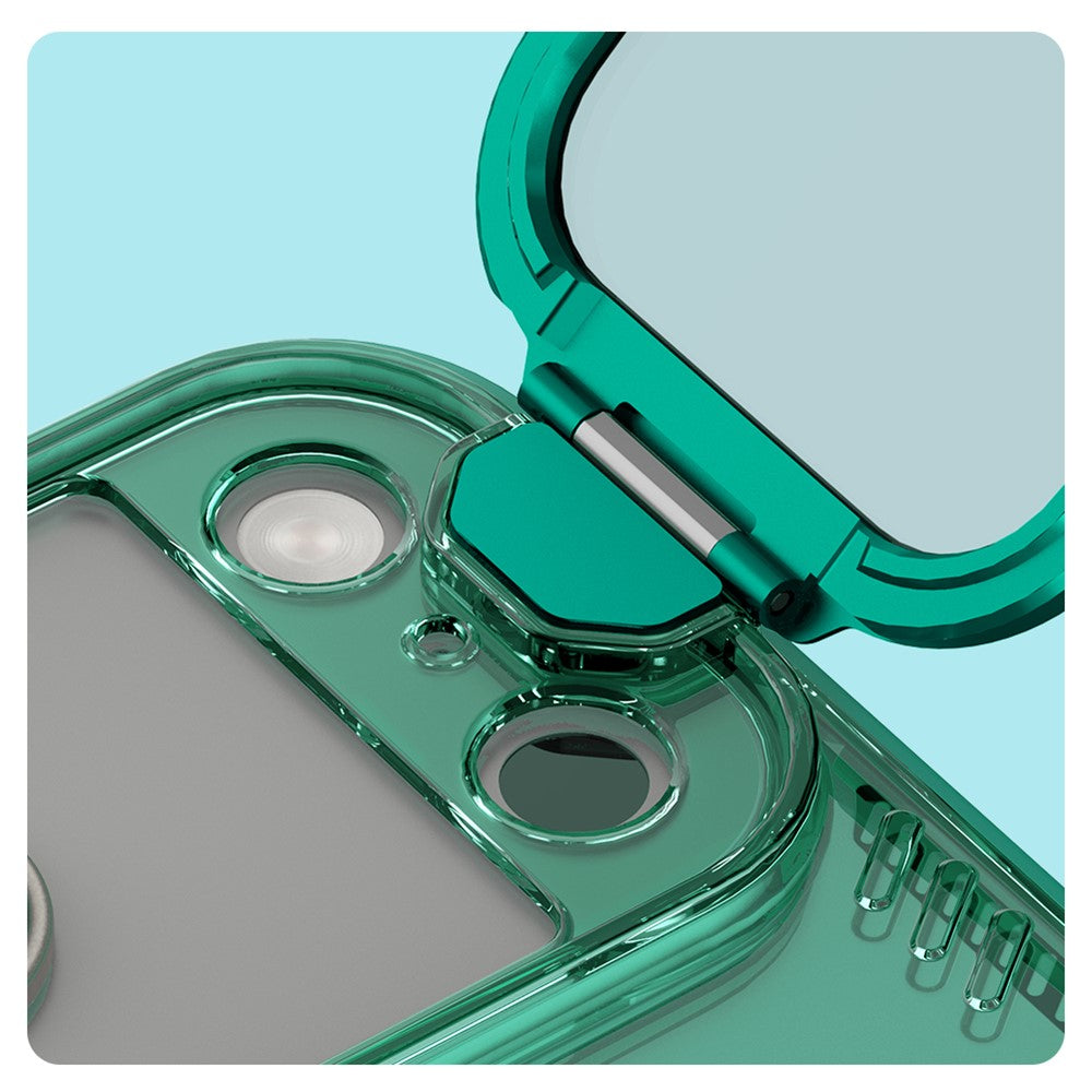 NILLKIN Iceblade CamProp iPhone 17 Pro Max Case | PC+TPU | Magnetic Kickstand with Clear Lens Cover - TechGearPal