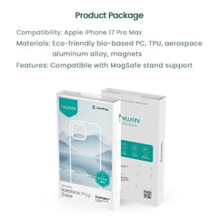 NILLKIN Iceblade CamProp iPhone 17 Pro Max Case | PC+TPU | Magnetic Kickstand with Clear Lens Cover - TechGearPal
