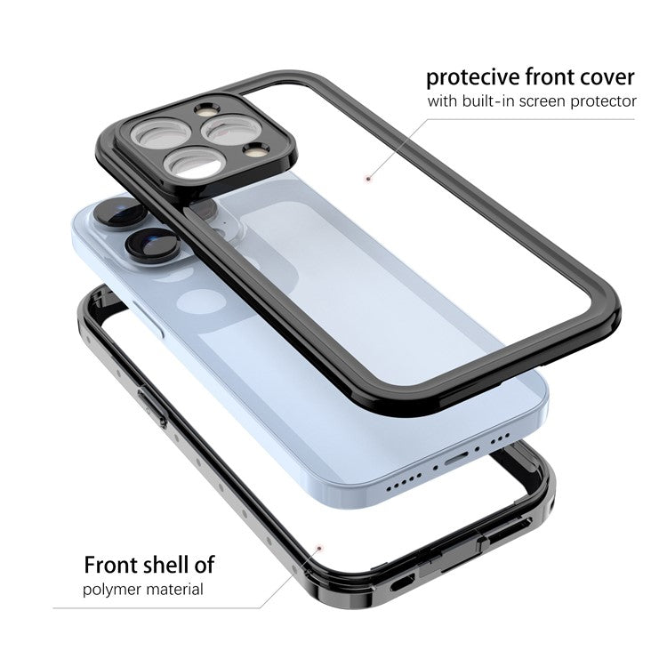 REDPEPPER PRO Series for iPhone 14 Pro IP68 Waterproof Transparent Phone Case Drop-proof Back Cover - TechGearPal