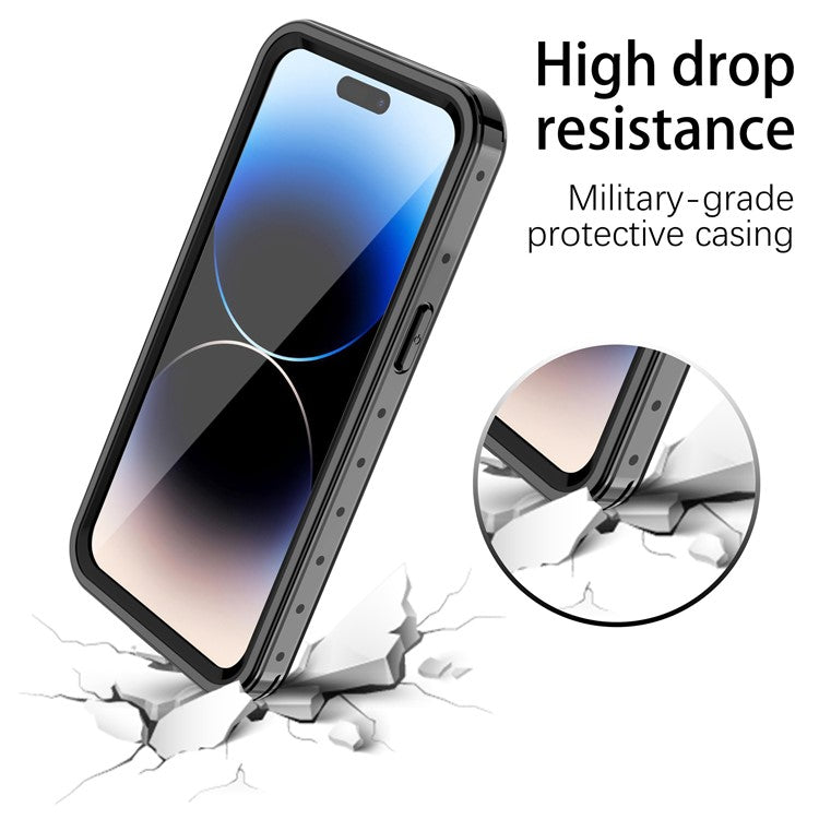 REDPEPPER PRO Series for iPhone 14 Pro IP68 Waterproof Transparent Phone Case Drop-proof Back Cover - TechGearPal