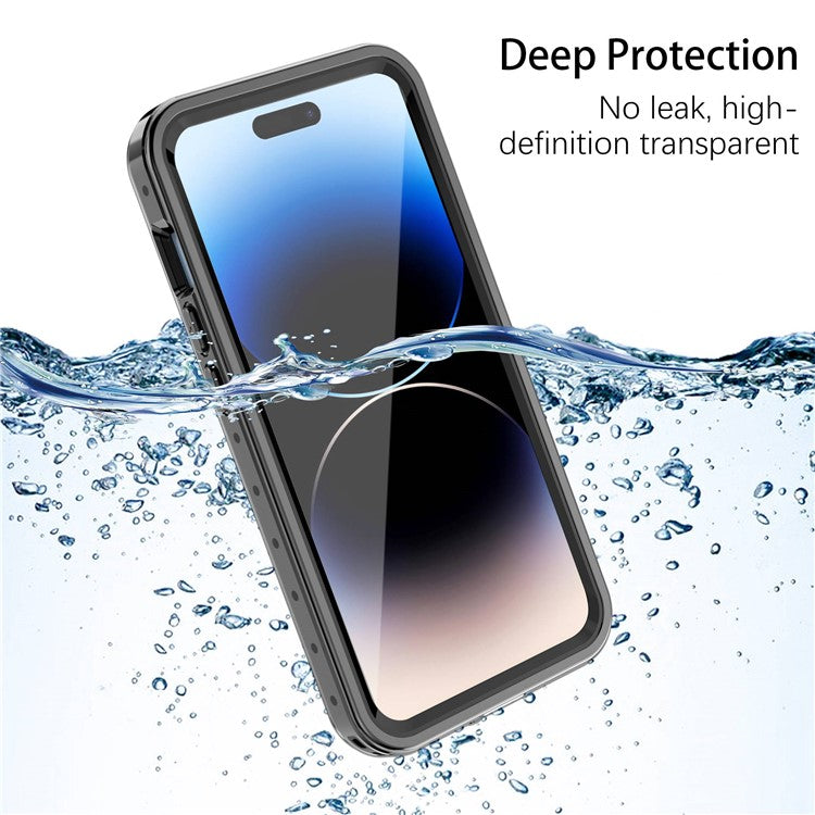 REDPEPPER PRO Series for iPhone 14 Pro IP68 Waterproof Transparent Phone Case Drop-proof Back Cover - TechGearPal