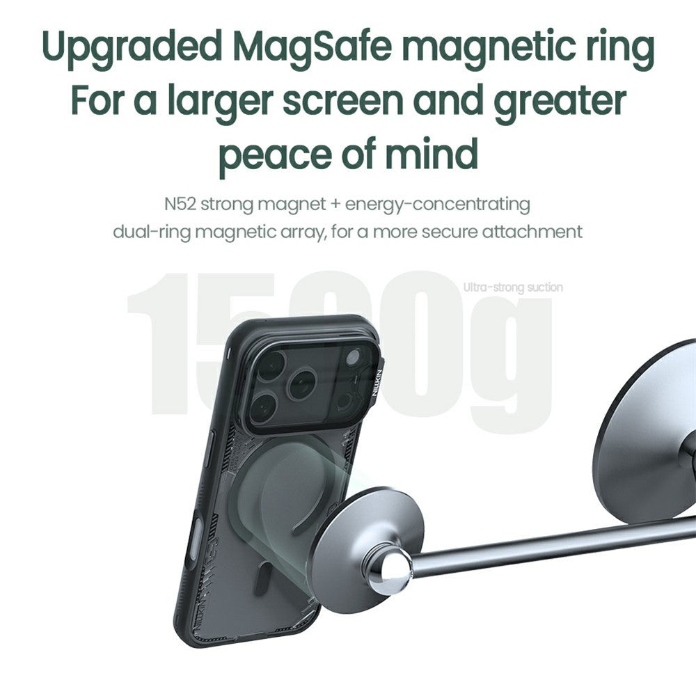 NILLKIN Iceblade CamProp iPhone 17 Pro Case | PC+TPU | Magnetic Kickstand with Clear Lens Cover - TechGearPal