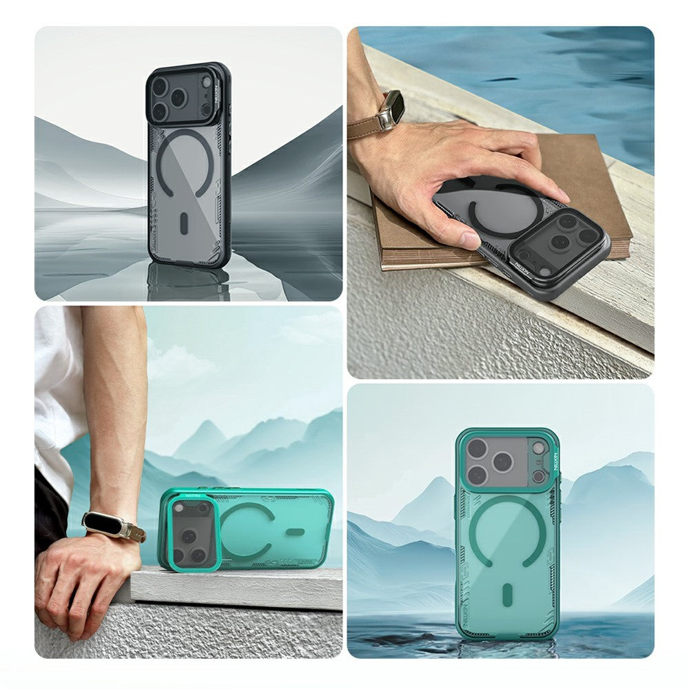 NILLKIN Iceblade CamProp iPhone 17 Pro Case | PC+TPU | Magnetic Kickstand with Clear Lens Cover - TechGearPal