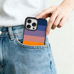 EYCASE For iPhone 16 Pro Max Magnetic Case  Kevlar Series UV Printed Black Edge TPU Acrylic Phone Cover - TechGearPal