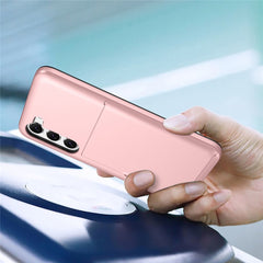 Anti-scratch Phone Case for Samsung Galaxy S23, Drop-proof TPU + PC Hybrid Back Cover with Slide Card Holder