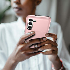 Anti-scratch Phone Case for Samsung Galaxy S23, Drop-proof TPU + PC Hybrid Back Cover with Slide Card Holder