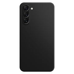 Rubberized Mobile Phone TPU Case for Samsung Galaxy S23, Microfiber Lining Design Straight Edge Protective Cover