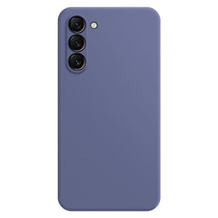 Rubberized Mobile Phone TPU Case for Samsung Galaxy S23, Microfiber Lining Design Straight Edge Protective Cover