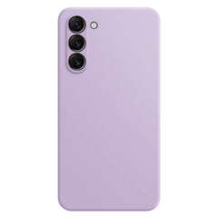 Rubberized Mobile Phone TPU Case for Samsung Galaxy S23, Microfiber Lining Design Straight Edge Protective Cover