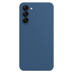 Rubberized Mobile Phone TPU Case for Samsung Galaxy S23, Microfiber Lining Design Straight Edge Protective Cover