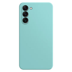Rubberized Mobile Phone TPU Case for Samsung Galaxy S23, Microfiber Lining Design Straight Edge Protective Cover