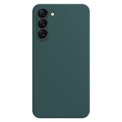 Rubberized Mobile Phone TPU Case for Samsung Galaxy S23, Microfiber Lining Design Straight Edge Protective Cover