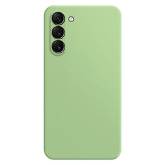 Rubberized Mobile Phone TPU Case for Samsung Galaxy S23, Microfiber Lining Design Straight Edge Protective Cover