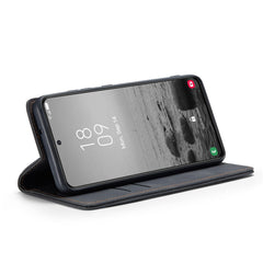 CASEME 013 Series For Samsung Galaxy S23 Stand Function PU Leather Wallet Case Magnetic Auto-absorbed Phone Case