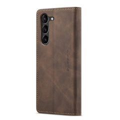 CASEME 013 Series For Samsung Galaxy S23+ Stand Function PU Leather Wallet Case Full Protection Magnetic Auto-absorbed Phone Case