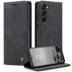 CASEME 013 Series For Samsung Galaxy S23+ Stand Function PU Leather Wallet Case Full Protection Magnetic Auto-absorbed Phone Case