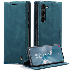 CASEME 013 Series For Samsung Galaxy S23+ Stand Function PU Leather Wallet Case Full Protection Magnetic Auto-absorbed Phone Case