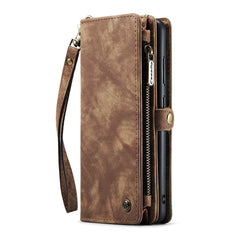 CASEME 008 Series for Samsung Galaxy S23 Multi-Functional PU Leather Foldable Stand Cover Detachable Magnetic Zipper Wallet Case