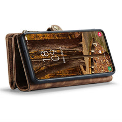 CASEME 008 Series for Samsung Galaxy S23 Multi-Functional PU Leather Foldable Stand Cover Detachable Magnetic Zipper Wallet Case