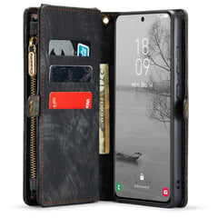 CASEME 008 Series for Samsung Galaxy S23+ Multi-Functional PU Leather Hands-free Stand Flip Cover Detachable Magnetic Zipper Wallet Case