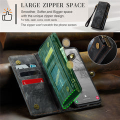 CASEME 008 Series for Samsung Galaxy S23+ Multi-Functional PU Leather Hands-free Stand Flip Cover Detachable Magnetic Zipper Wallet Case