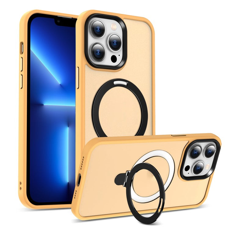 For iPhone 13 Pro Max 6.7 inch Magnetic Invisible Kickstand Phone Case PC+TPU Drop Protection Cover Compatible with MagSafe - TechGearPal