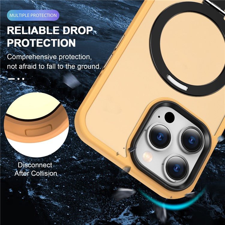 For iPhone 13 Pro Max 6.7 inch Magnetic Invisible Kickstand Phone Case PC+TPU Drop Protection Cover Compatible with MagSafe - TechGearPal