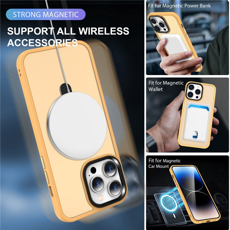 For iPhone 13 Pro Max 6.7 inch Magnetic Invisible Kickstand Phone Case PC+TPU Drop Protection Cover Compatible with MagSafe - TechGearPal