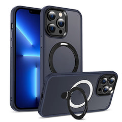 For iPhone 13 Pro Max 6.7 inch Magnetic Invisible Kickstand Phone Case PC+TPU Drop Protection Cover Compatible with MagSafe - TechGearPal
