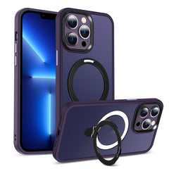 For iPhone 13 Pro Max 6.7 inch Magnetic Invisible Kickstand Phone Case PC+TPU Drop Protection Cover Compatible with MagSafe - TechGearPal