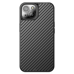 For iPhone 14 Plus Shockproof Phone Case Kevlar Fiber TPU Magnetic Anti-scratch Back Cover - TechGearPal