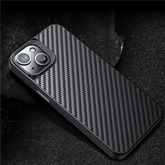 For iPhone 14 Plus Shockproof Phone Case Kevlar Fiber TPU Magnetic Anti-scratch Back Cover - TechGearPal