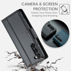 For Samsung Galaxy S23+ Leather Case CASEME 023 RFID Blocking 3 Card Slot Mobile Cover