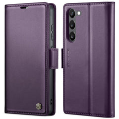 For Samsung Galaxy S23+ Leather Case CASEME 023 RFID Blocking 3 Card Slot Mobile Cover