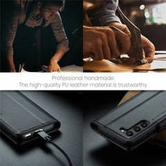 For Samsung Galaxy S23 Leather Case CASEME 023 RFID Blocking 3 Card Slot Mobile Cover