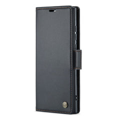 For Samsung Galaxy S22 Ultra 5G Leather Case CASEME 023 RFID Blocking 3 Card Slot Mobile Cover