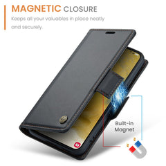Für Samsung Galaxy S22 5G Ledertasche CASEME 023 RFID-Blockierung 3 Kartensteckplatz Mobile Cover 