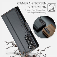 Für Samsung Galaxy S22 5G Ledertasche CASEME 023 RFID-Blockierung 3 Kartensteckplatz Mobile Cover 
