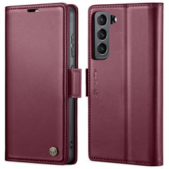 Für Samsung Galaxy S22 5G Ledertasche CASEME 023 RFID-Blockierung 3 Kartensteckplatz Mobile Cover 