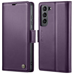 Für Samsung Galaxy S22 5G Ledertasche CASEME 023 RFID-Blockierung 3 Kartensteckplatz Mobile Cover 