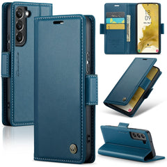 Étui en cuir CASEME 023 pour Samsung Galaxy S22+ 5G, blocage RFID, 3 emplacements pour cartes 