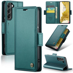 Étui en cuir CASEME 023 pour Samsung Galaxy S22+ 5G, blocage RFID, 3 emplacements pour cartes 